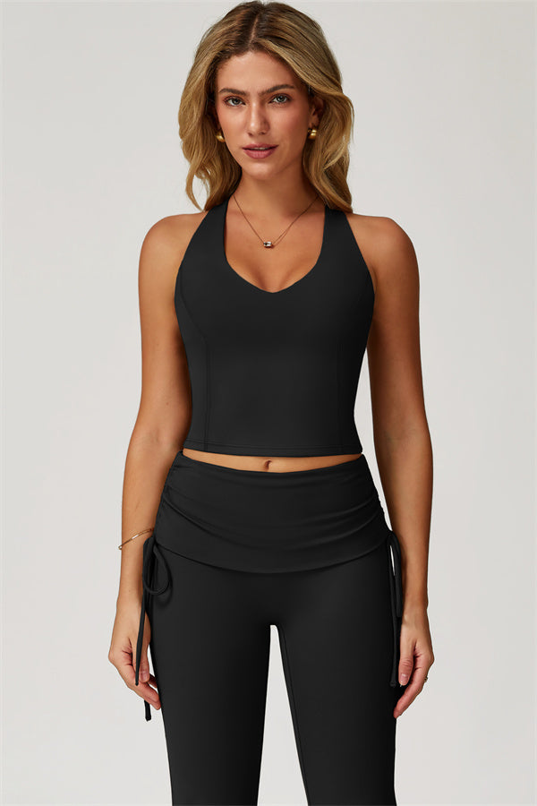 Alani V Top & Flared Folded Set Black