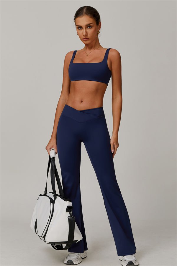 The Halo Sports Bra Flared Leggings 2-Piece Set Rhino