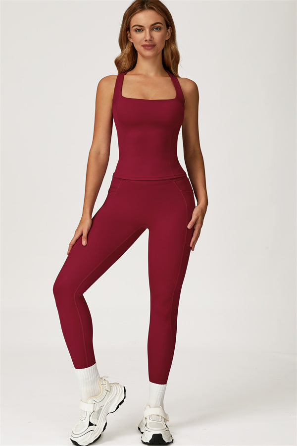 The Glacier Crop Tank Leggings 2-Piece Set