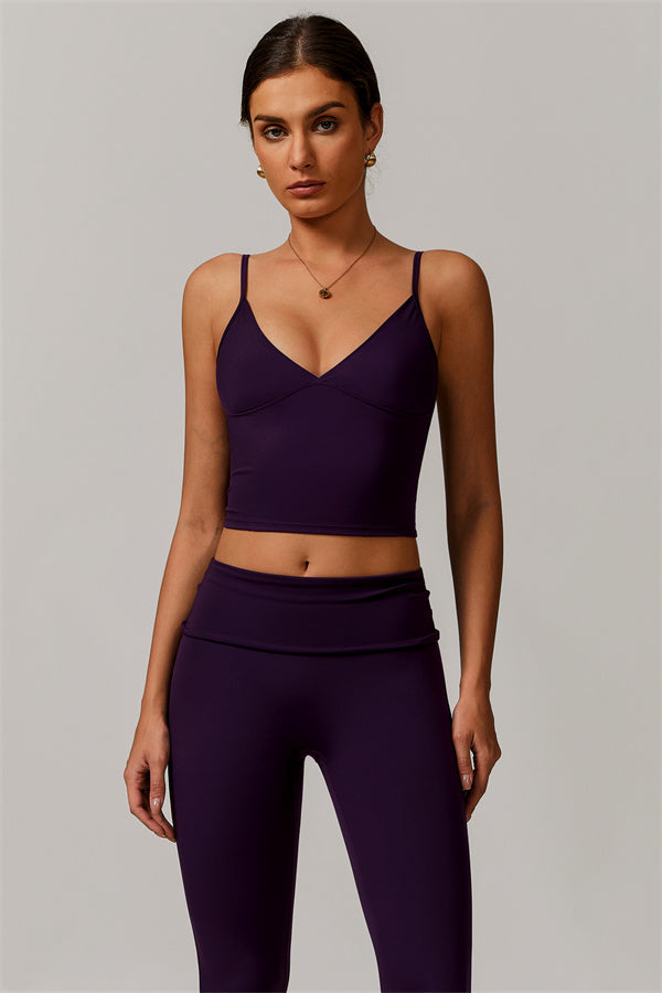 The Vigor Tank Top Leggings 2-Piece Set Plum Purple