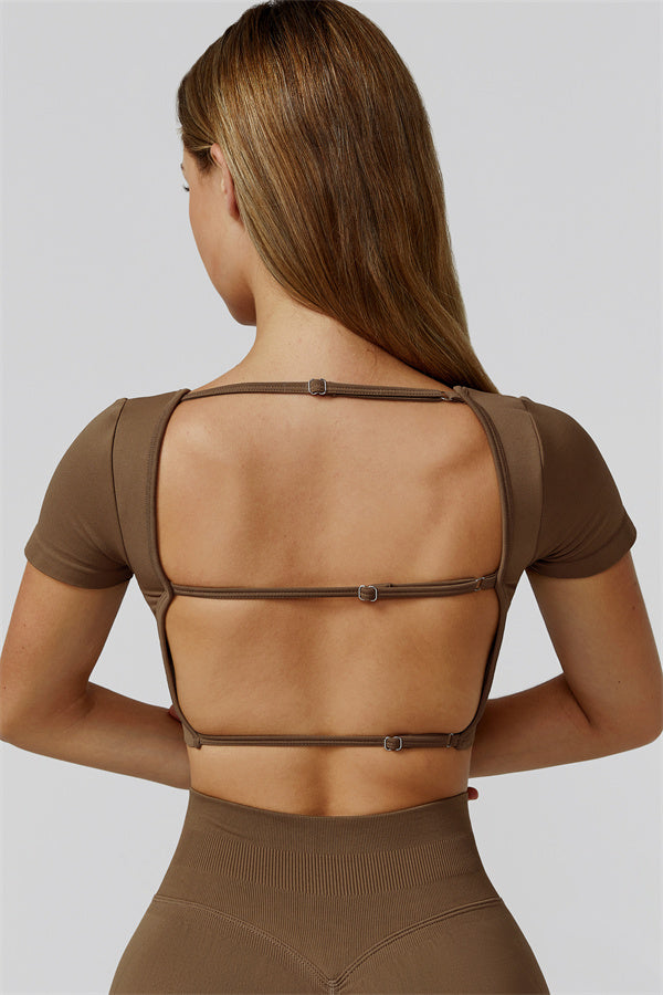 The Reign Crop Top Roman Brown