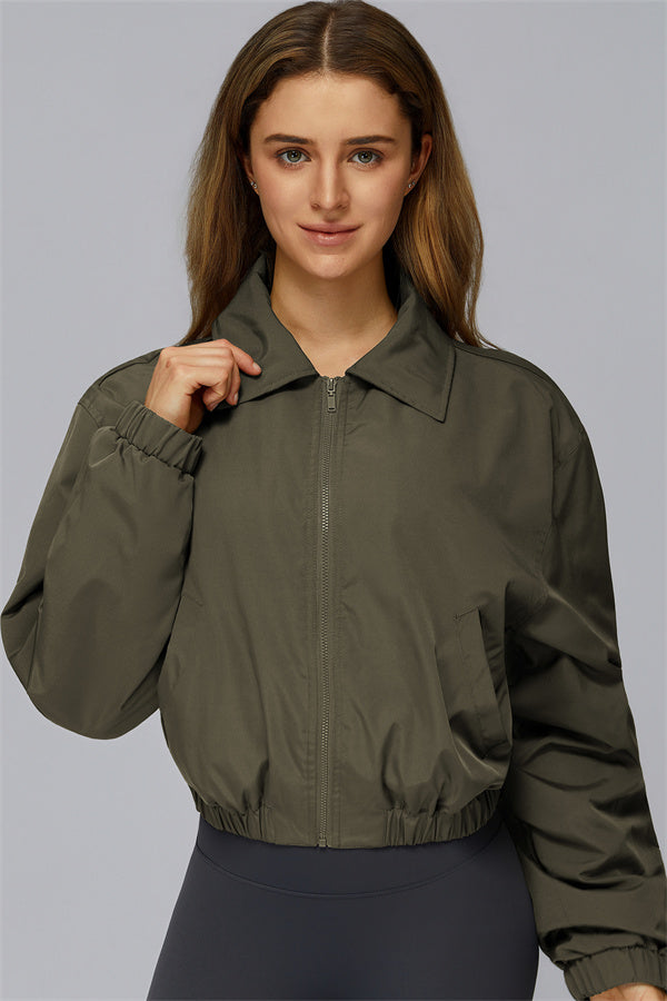 The Elle Form Crop Zip Jacket