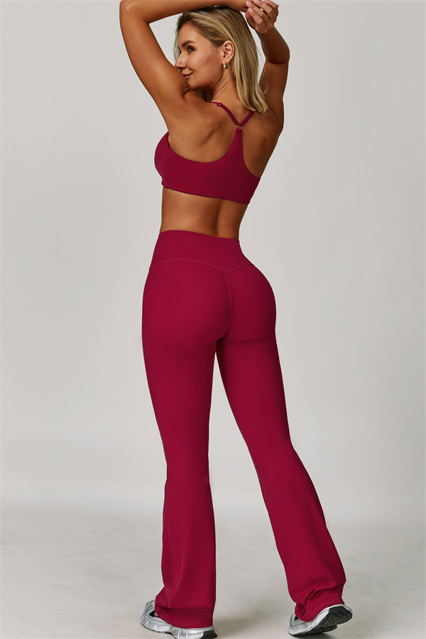 The Refresh Jacket Sports Bra Flared Leggings 3-Piece Set