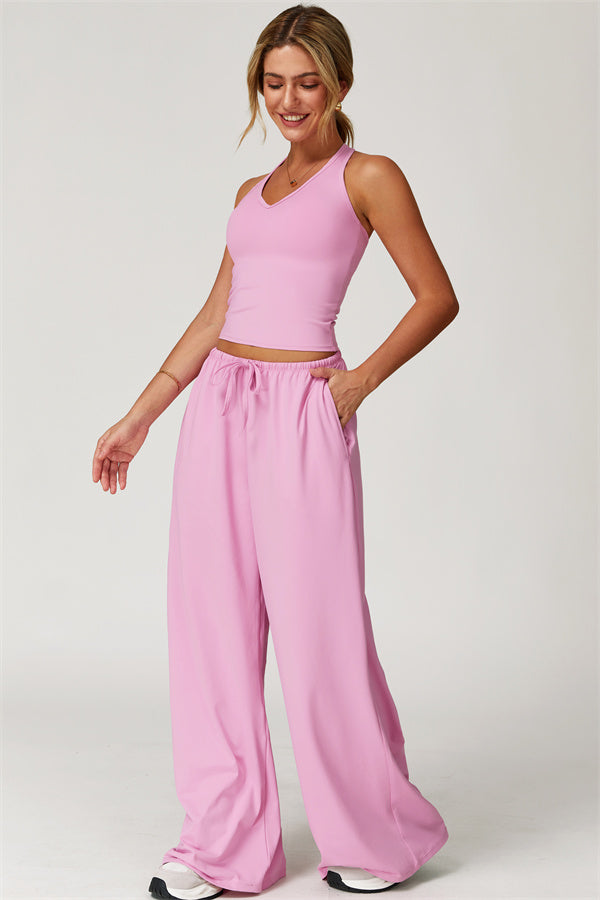 The Sprint Halter Tank Top Sweatpants 2-Piece Set