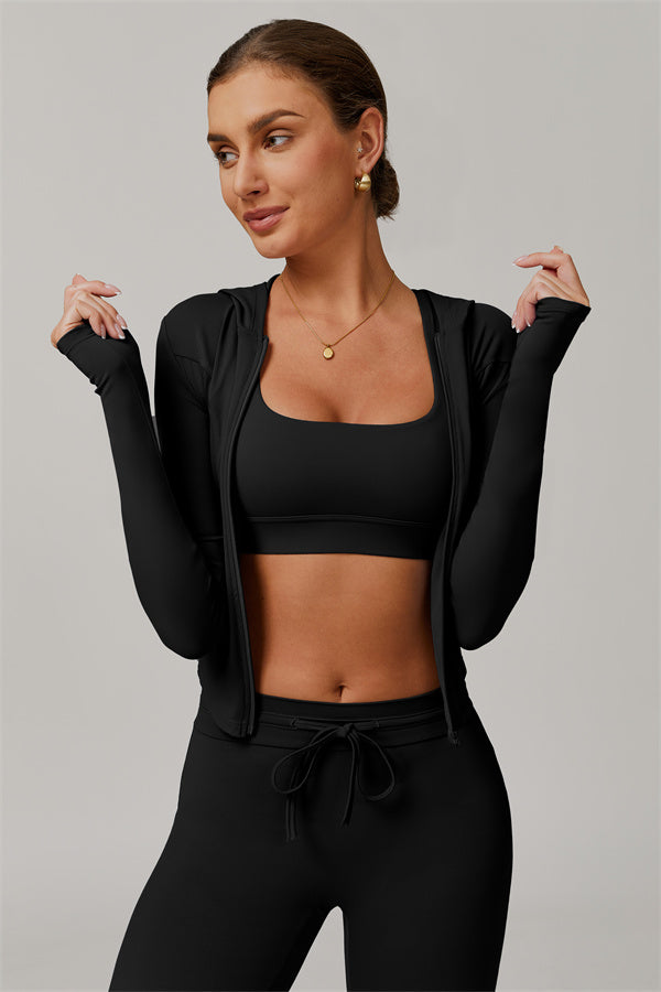 The Lumina Hooded Jacket Flared Leggings 2-Piece Set UPF 50+