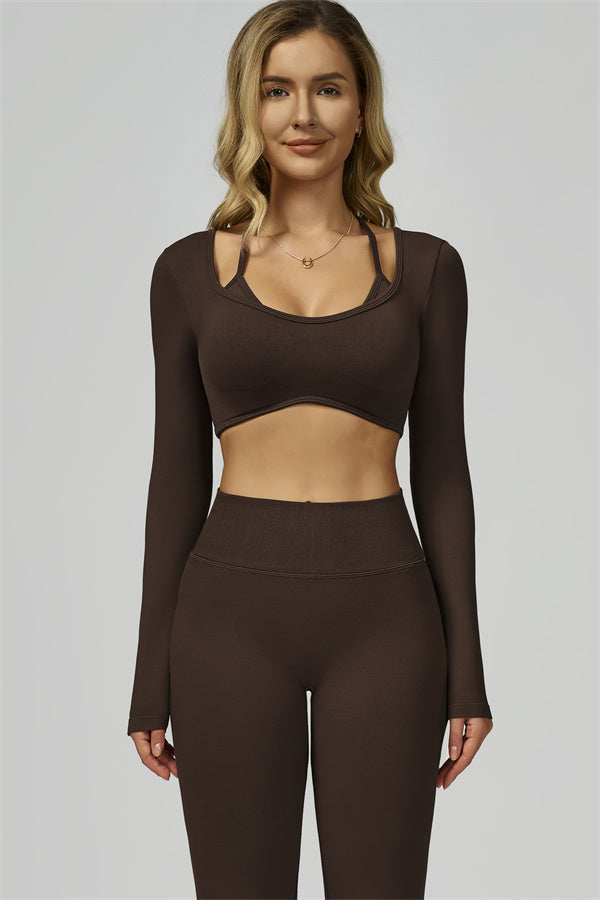 The Prime Long Sleeve Crop Top Leggings 2-Piece Set