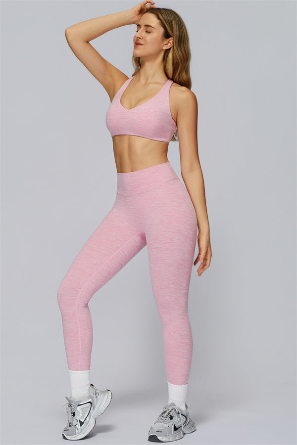 The Radiance Jacket Racerback Sports Bra Leggings 3-Piece Set