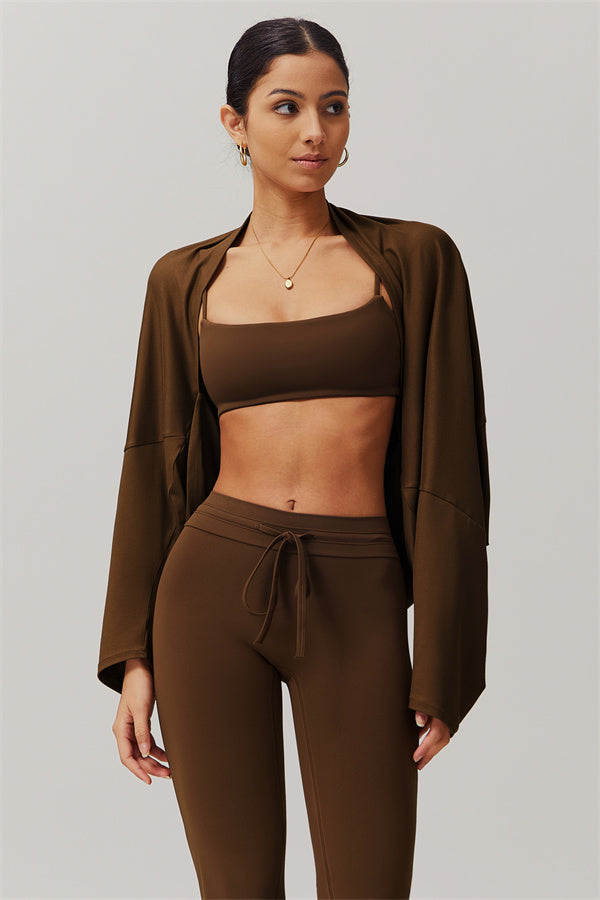 The Resonate Drift Cropped Pullover Flared Leggings 2-Piece Set