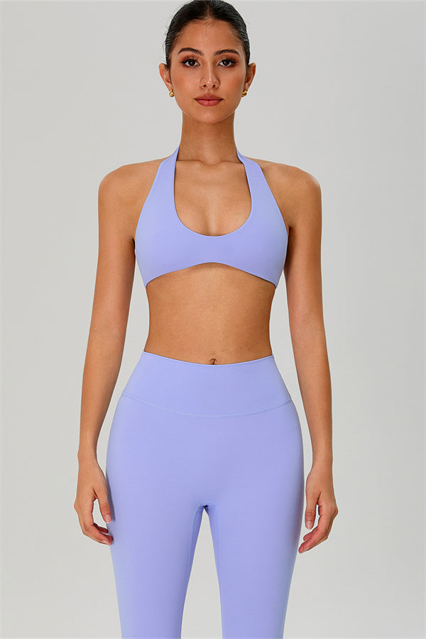 The Solid Sports Bra Leggings 2-Piece Set Periwinkle
