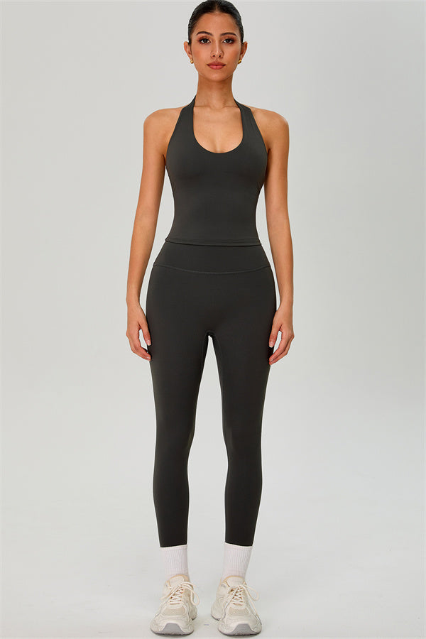 The Solid Halter Tank Top