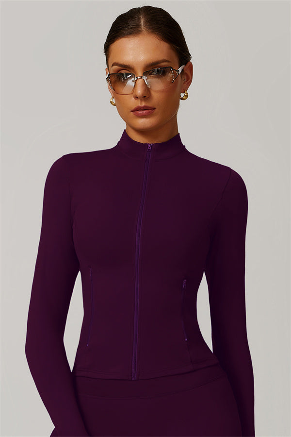 The Refresh Longsleeve Zip Jacket Plum Purple