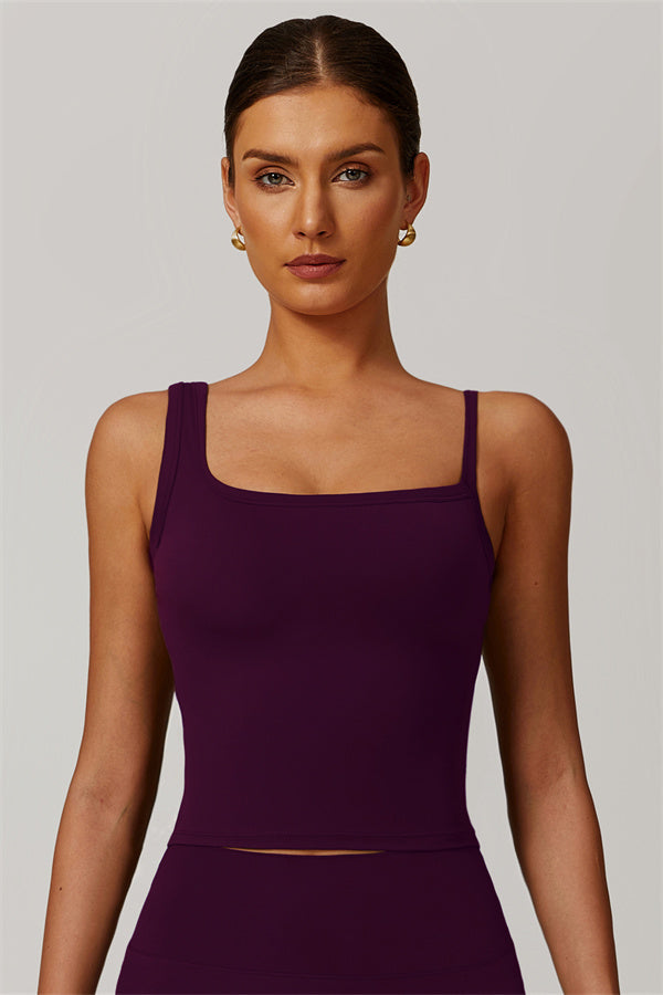 The Flourish Crop Top Plum Purple