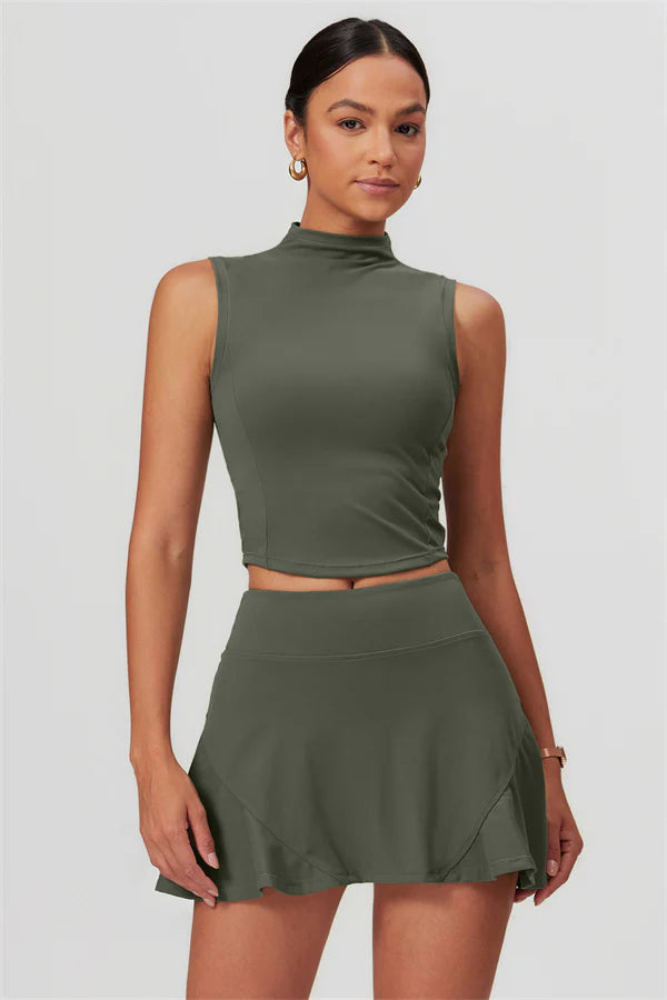Stephanie Crop Top & Skort Set