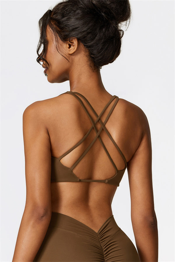 The Viva Sports Bra Taupe
