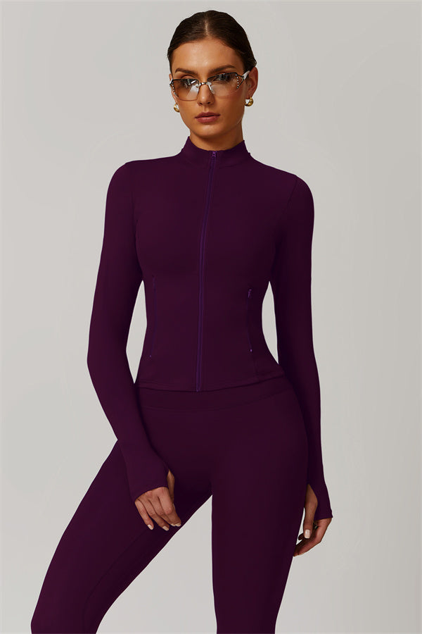 The Flourish Jacket Leggings 2-Piece Set Plum Purple