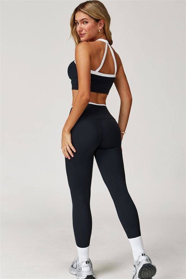 The Quest Cross Back Crop Top Leggings 2-Piece Set