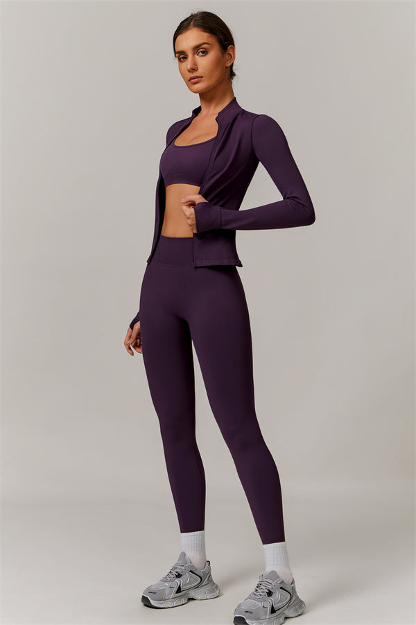 The Nova Luxe Jacket Sports Bra Leggings 3-Piece Set