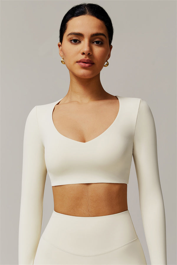 The Delicate Long Sleeve T-shirt Almond