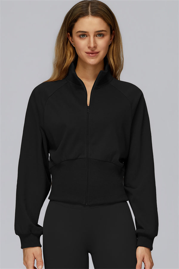 The Elle Form Zip Jacket Black
