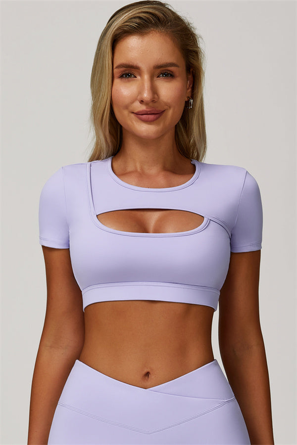 The Lavish Cut-out Crop Top Tennis Skirt 2-Piece Set