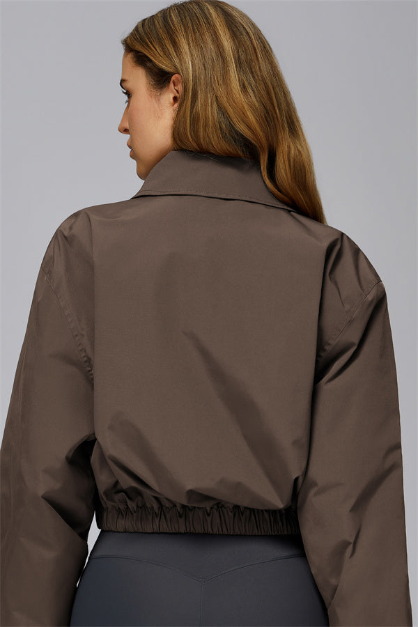 The Elle Form Crop Zip Jacket