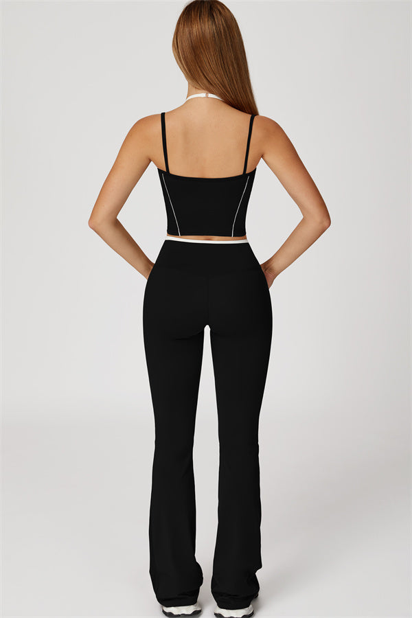 The Radiant Crop Top Flared Leggings 2-Piece Set