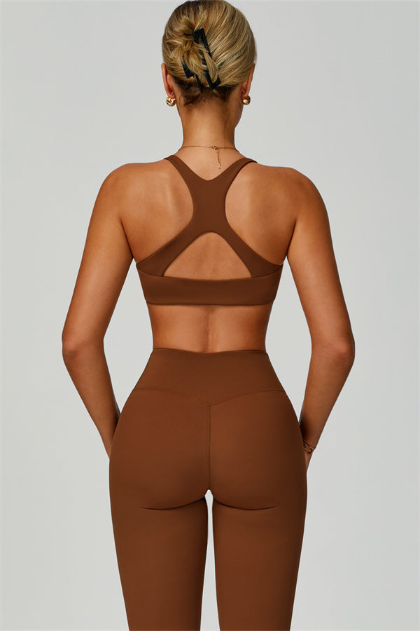The Thrive Sports Bra Leggings 2-Piece Set Roman Brown