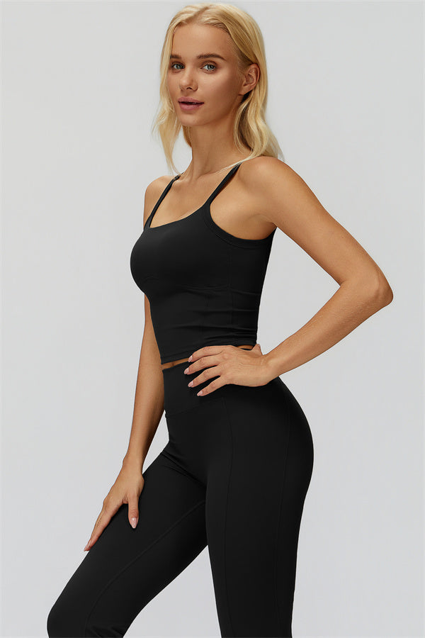 The Fyra Crop Tank Flared Leggings 2-Piece Set