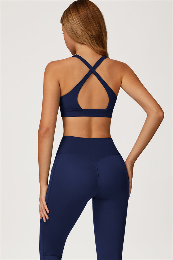 The Glacier Sports Bra Leggings 2-Piece Set Cobalt