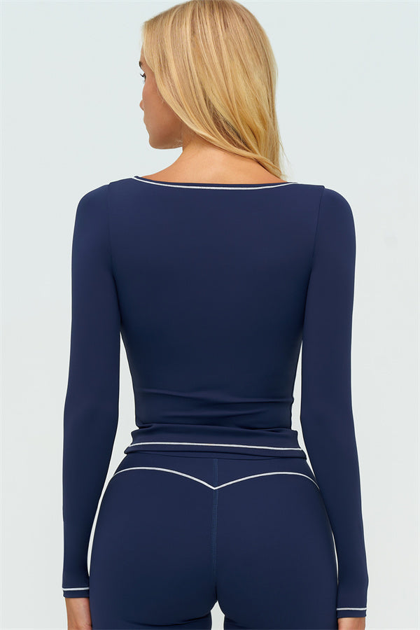 The Amara Long Sleeve T-shirt Shorts 2-Piece Set