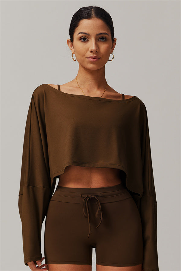 The Resonate Drift Cropped Pullover Taupe