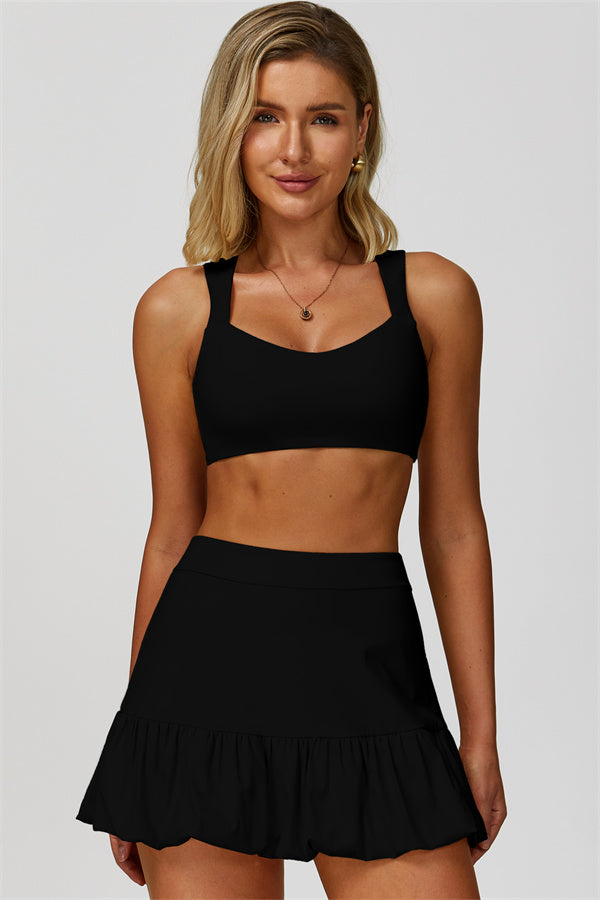 The Luster Sports Bra Tennis Skirt 2-Piece Set
