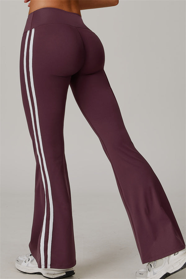 The Splendor Flared Leggings Purple Brown