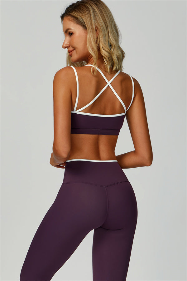 The Quest Sports Bra Leggings 2-Piece Set Wine Berry