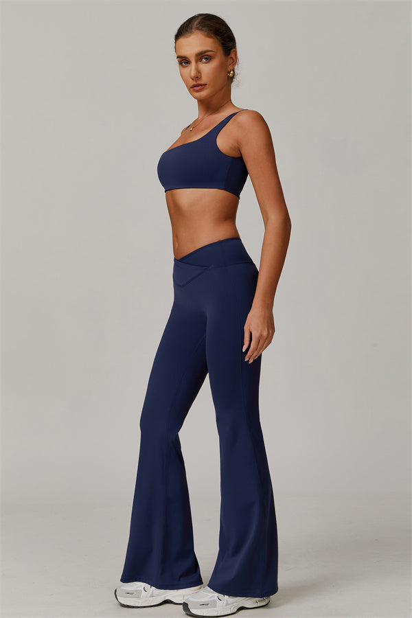 The Halo Sports Bra Flared Leggings 2-Piece Set