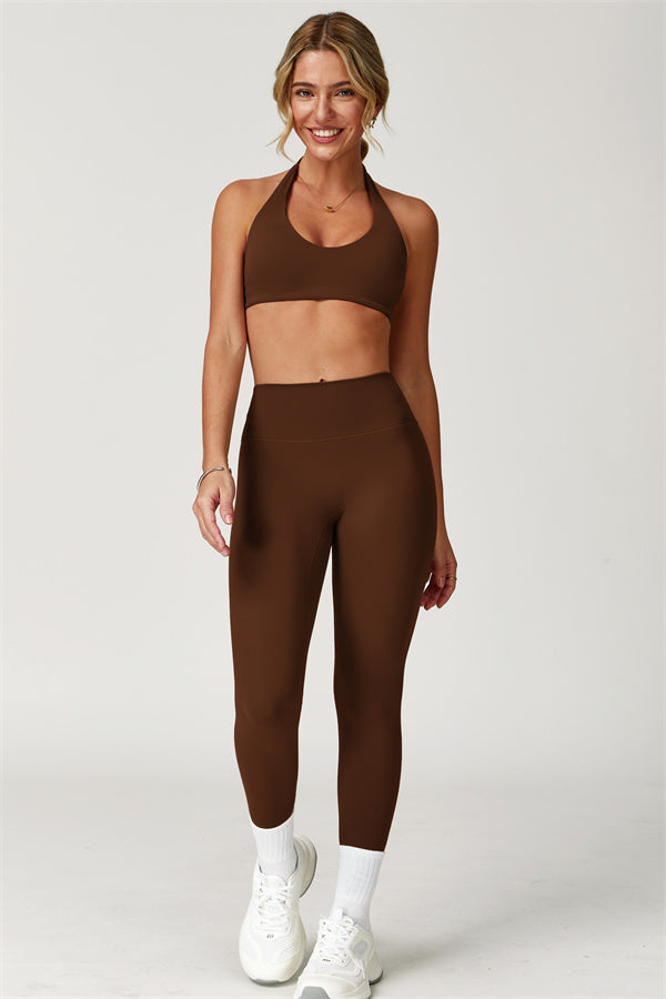 The Boost Halter Sports Bra Isabella Leggings 2-Piece Set