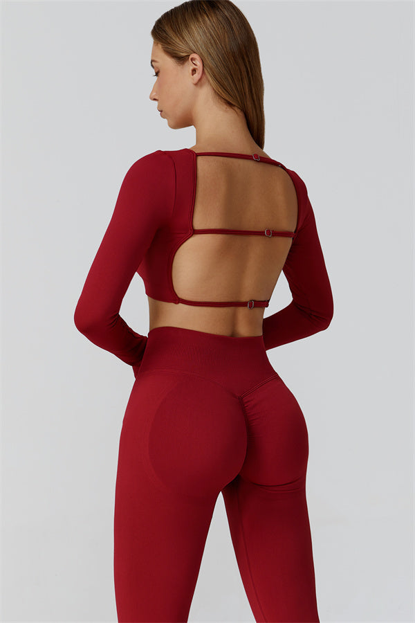 The Reign Long Sleeve Crop Top Leggings 2-Piece Set