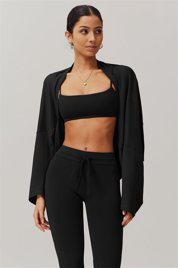 The Resonate Drift Cropped Pullover Flared Leggings 2-Piece Set