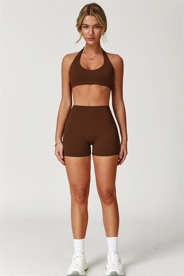 The Boost Halter Sports Bra Isabella Shorts 2-Piece Set