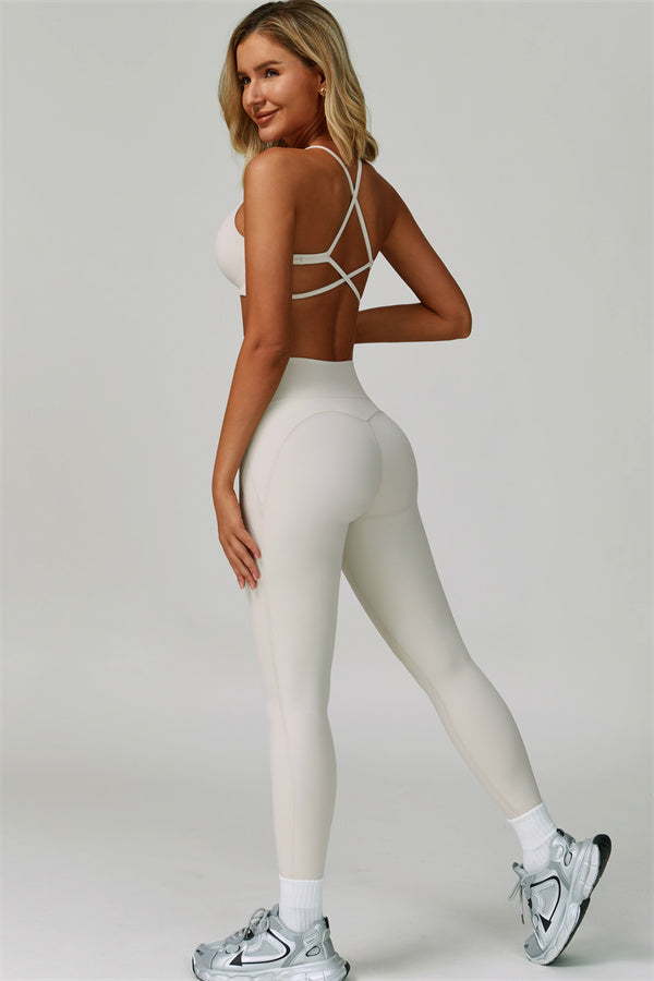 The Bold Cross Back Sports Bra Leggings 2-Piece Set