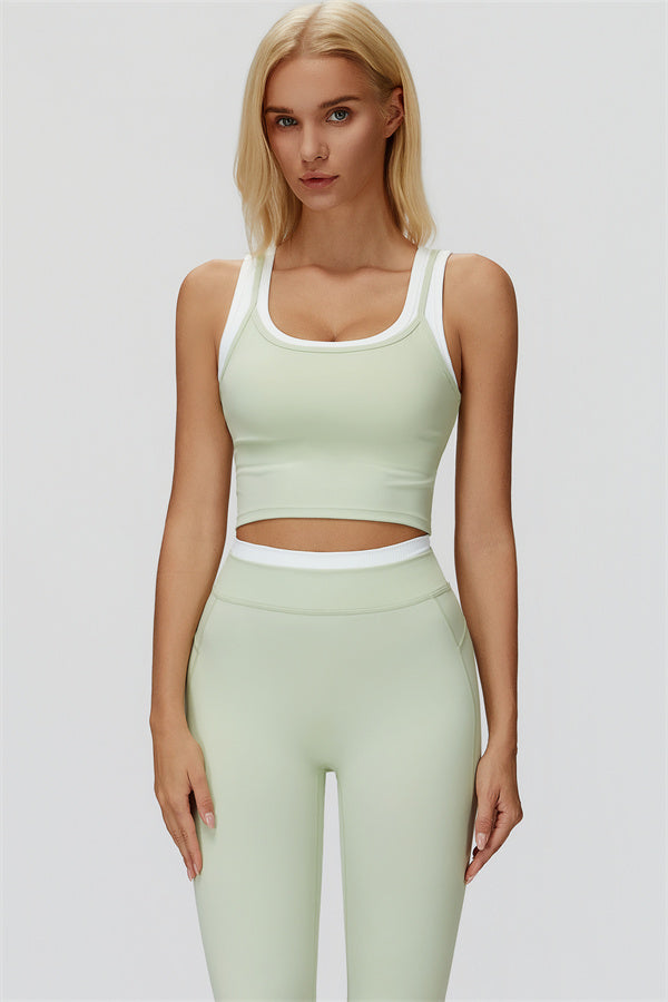 The Canyon Crop Tank Leggings 2-Piece Set Mercury