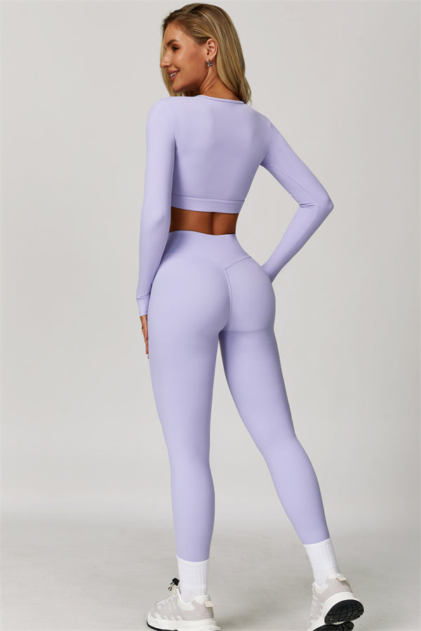 The Lavish Long Sleeve Cut-out Crop Top