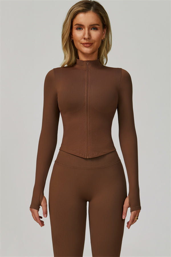 The Empower Jacket Leggings 2-Piece Set Taupe