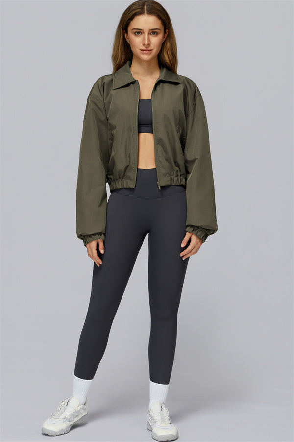 The Elle Form Crop Zip Jacket
