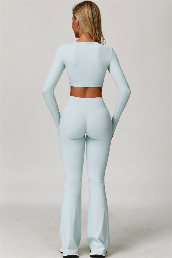 The Lavish Long Sleeve Cut-out Crop Top