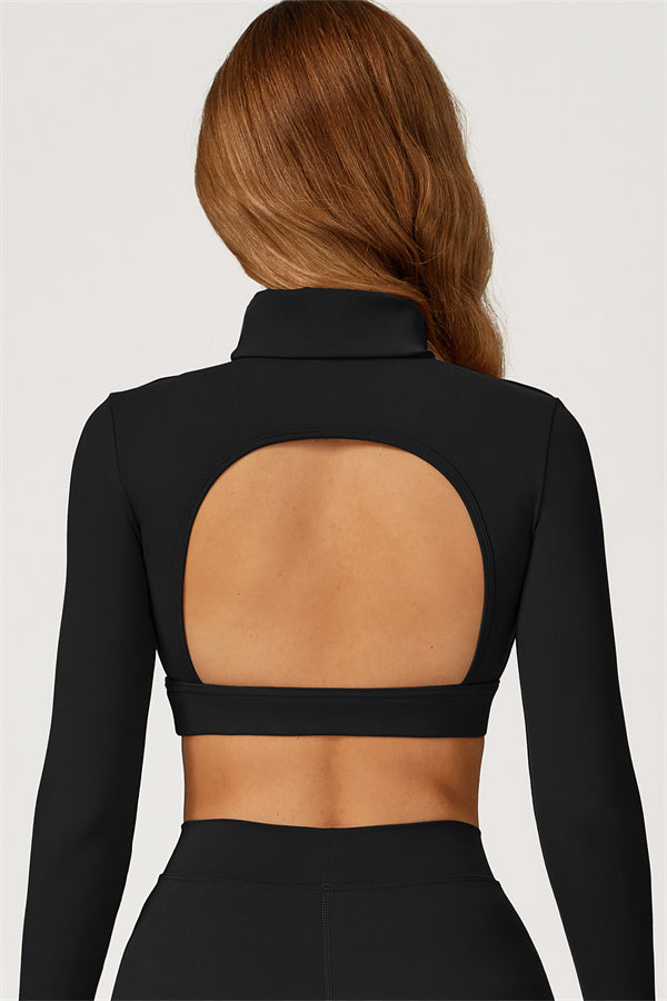 The Axis Crop Top Black