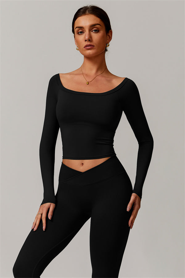 The Vivid Long Sleeve Crop Top Leggings 2-Piece Set