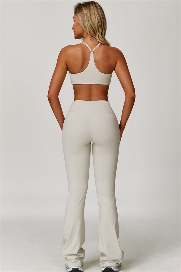 The Refresh Jacket Sports Bra Flared Leggings 3-Piece Set