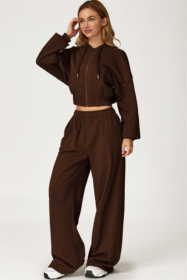 The Glacier Crop Hoodie Pants 2-Piece Set