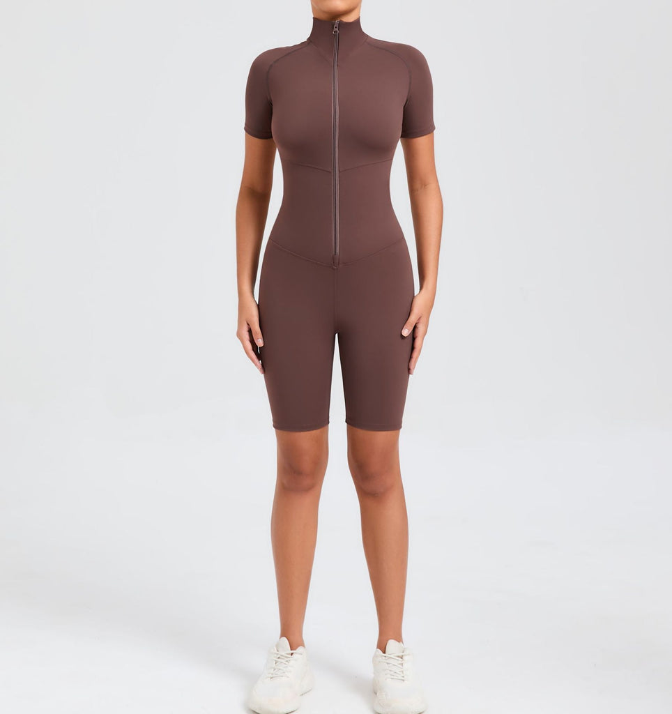 Core T-Sleeve Zip Romper
